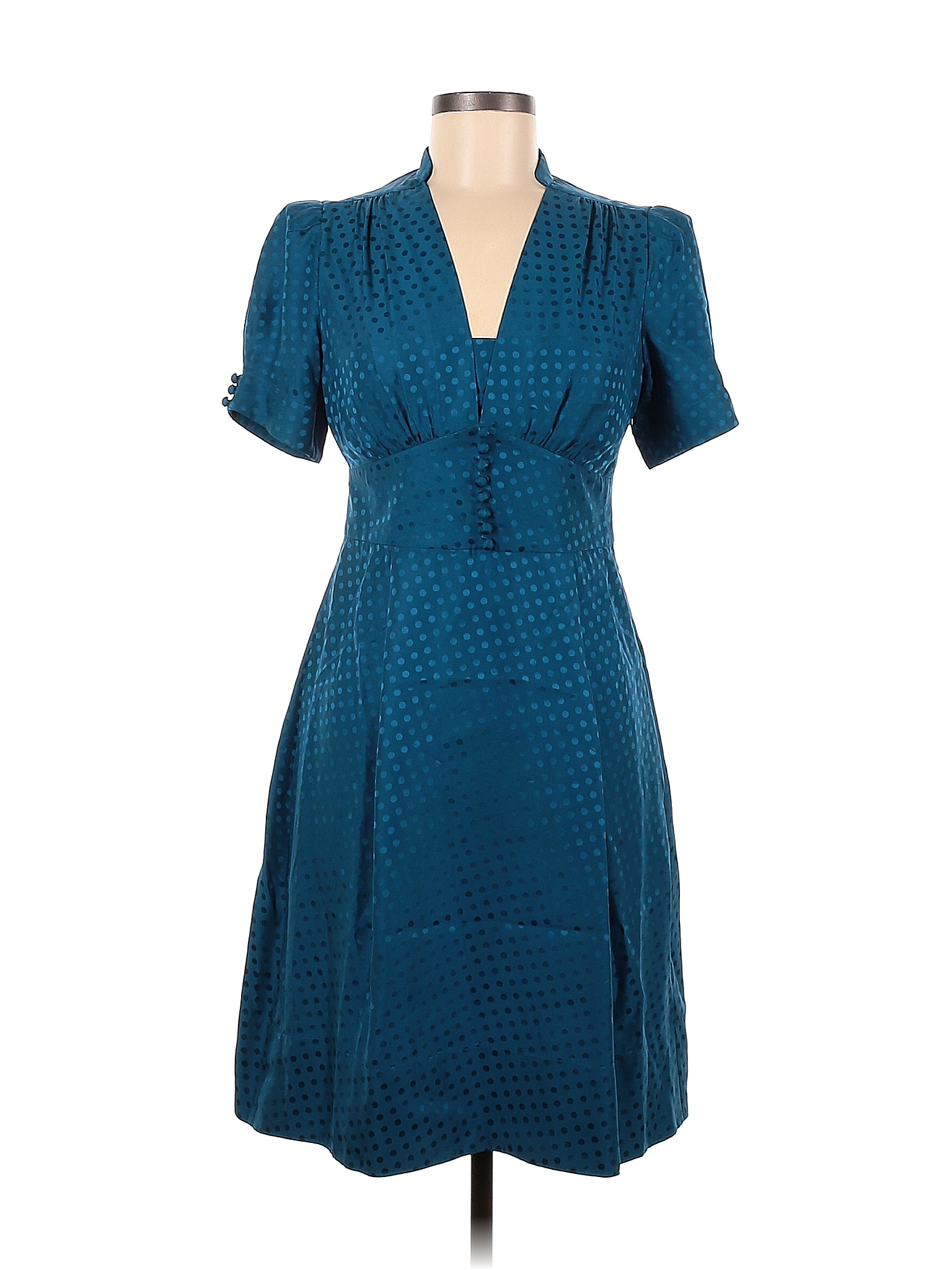 Banana Republic 100 Silk Colored Blue Cocktail Dress Size 6 68 off