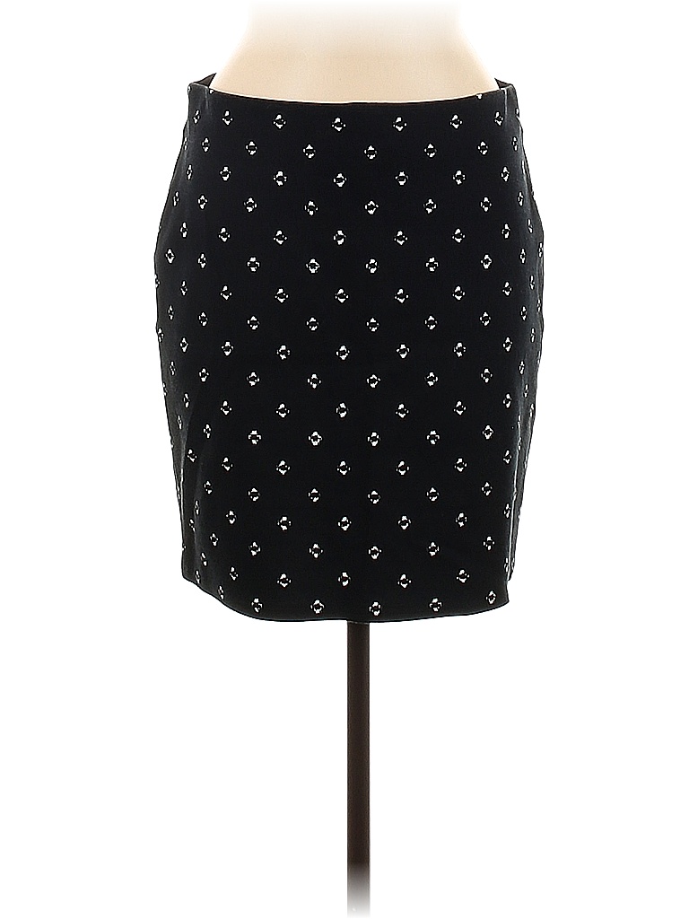 Ann Taylor Loft Skirt Womens 8 Black Crosshatch A Line Whimsigoth Style