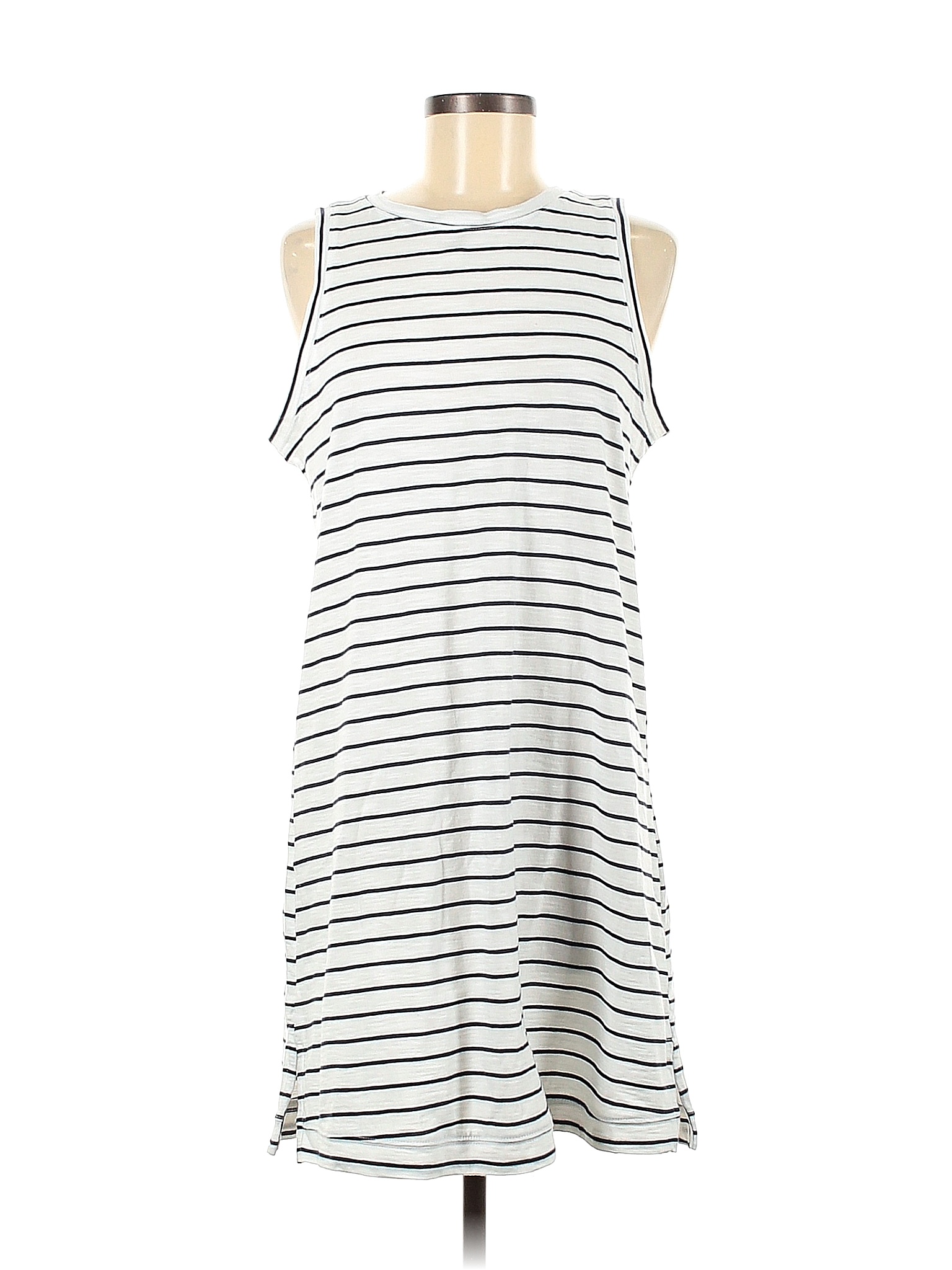 Old Navy 100% Cotton Stripes White Casual Dress Size M - 60% off | thredUP