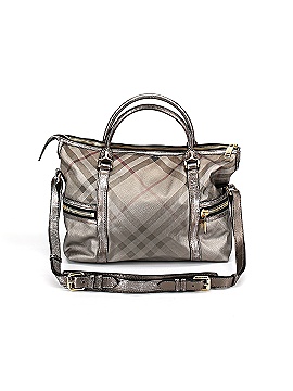 Burberry Vintage Smoke Check CoatedCanvas Handbag (view 2)
