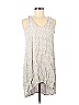 Kyodan 100% Viscose Animal Print Leopard Print Gray Ivory Sleeveless Top Size L - photo 1