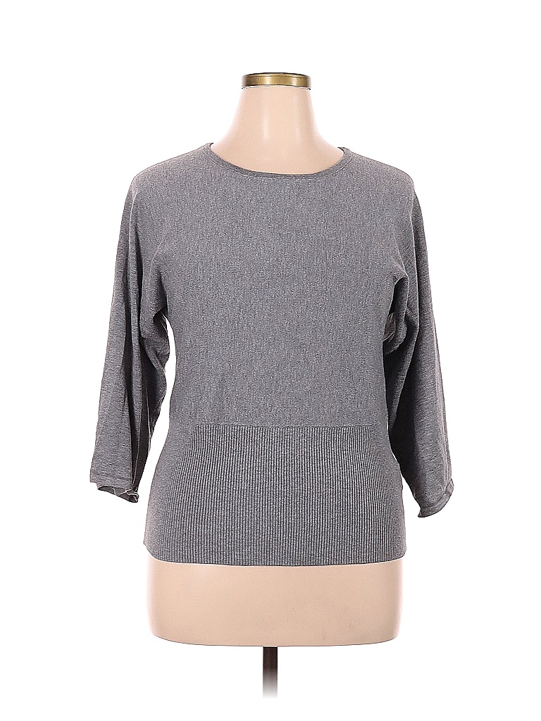 Cable & Gauge Color Block Gray Pullover Sweater Size XL - 60% off | thredUP