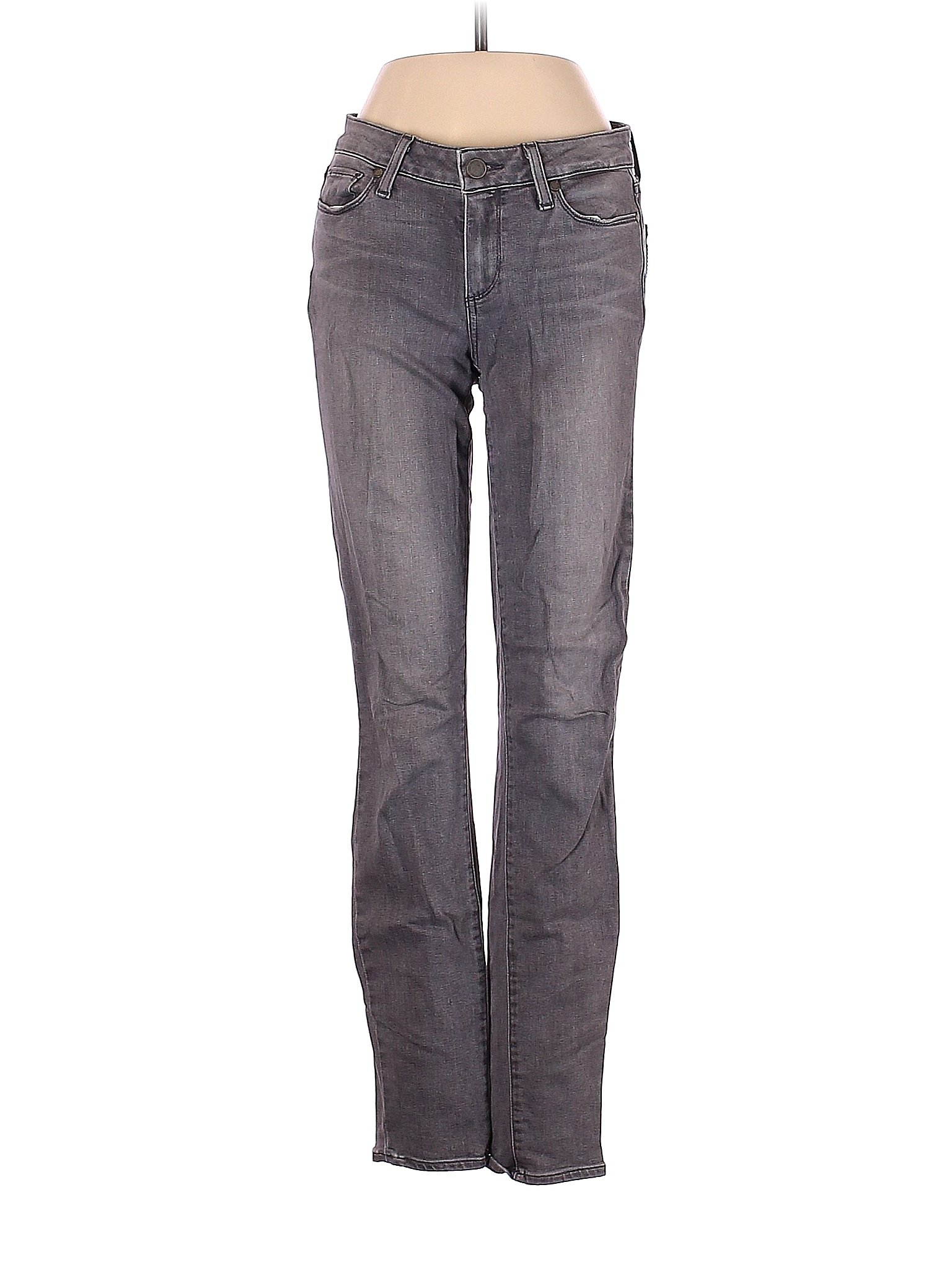 Paige Solid Gray Jeans 27 Waist 89 off thredUP