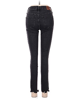 Madewell 9" Mid-Rise Skinny Jeans in Berkeley Black: Button-Through Edition (view 2)