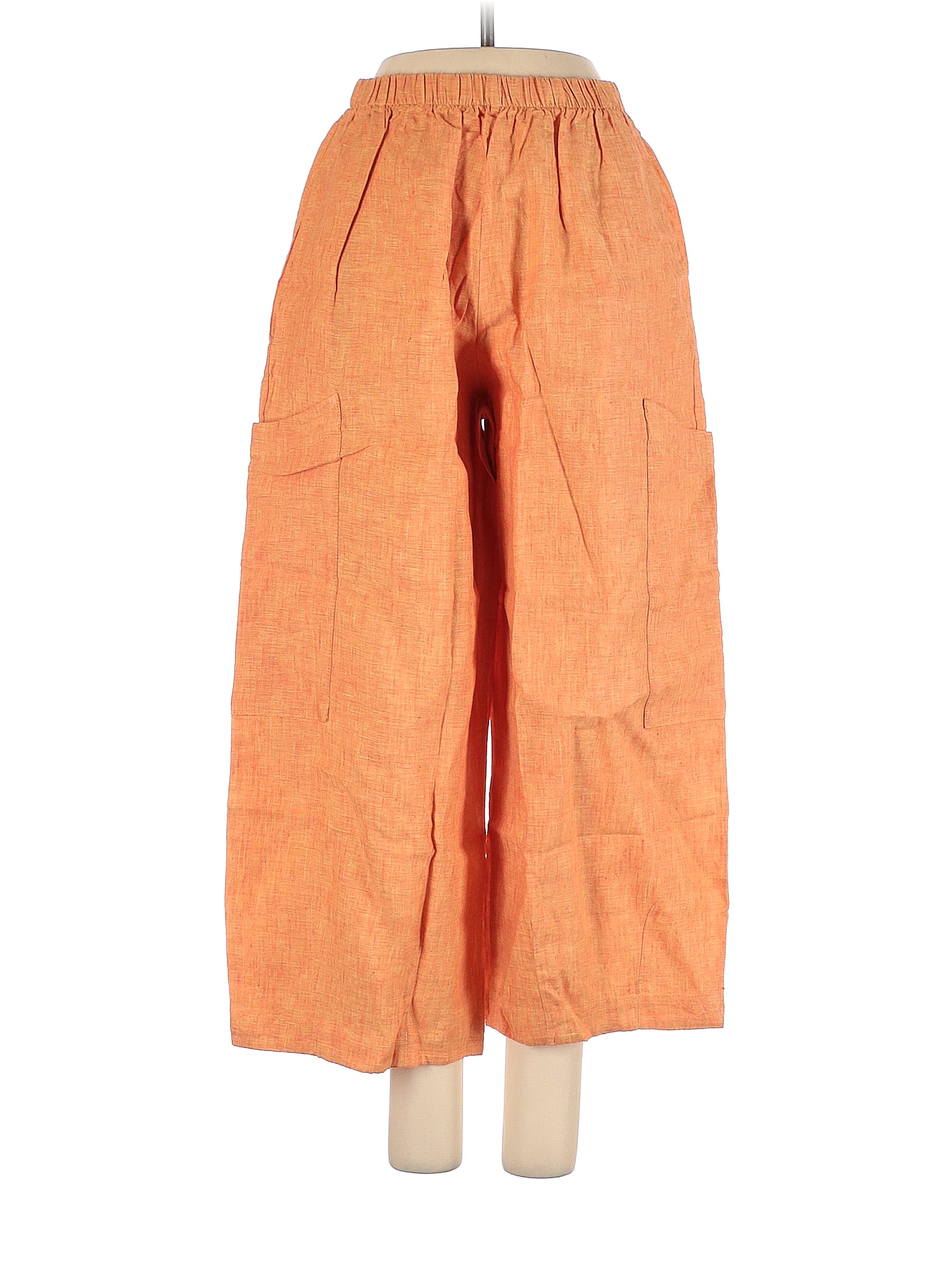 bryn WALKER 100 Linen Orange Linen Pants Size XXS 74 off thredUP