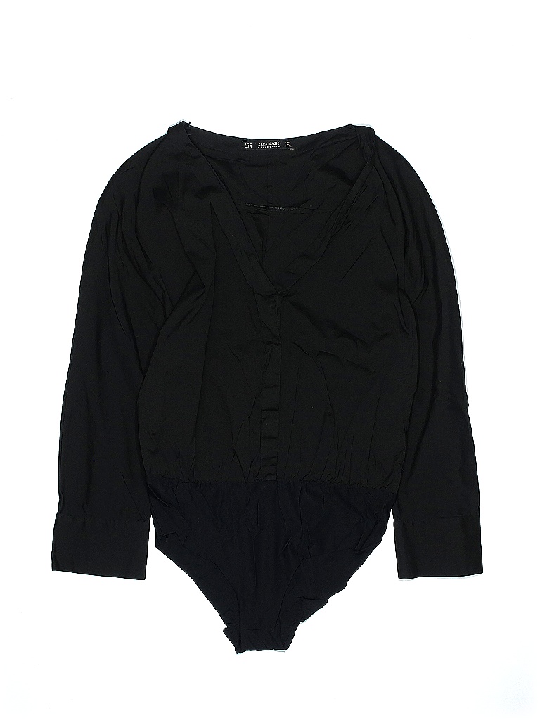Zara Basic Black Bodysuit Size M 58 off thredUP