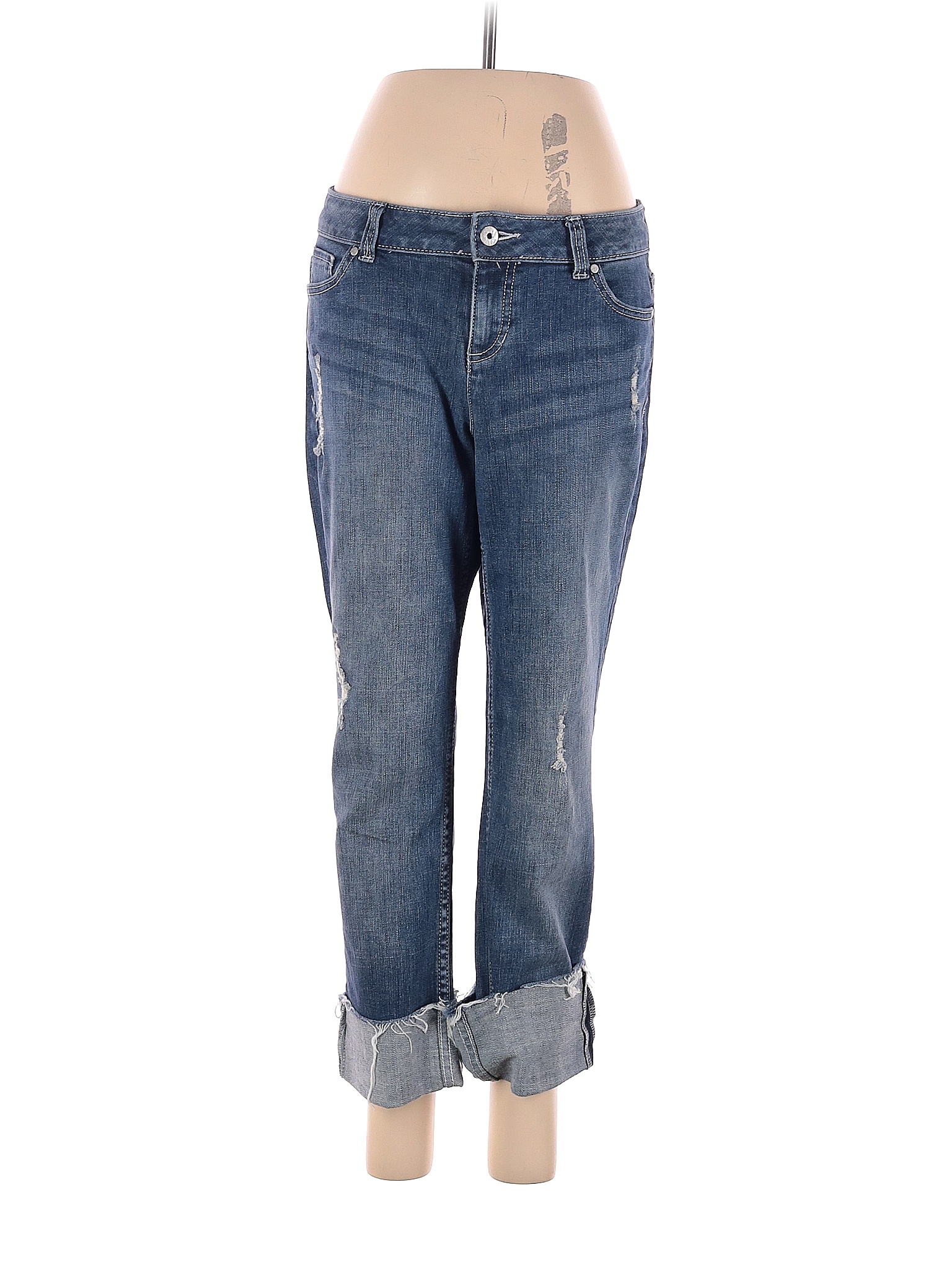 Simply Vera Vera Wang Solid Blue Jeans Size 6 - 78% off | thredUP