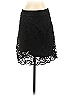 Halogen Jacquard Floral Motif Damask Brocade Black Casual Skirt Size 2 (Petite) - photo 1