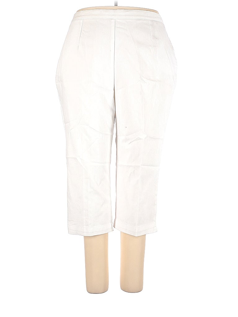 Alfred Dunner Solid White Casual Pants Size 22 (Plus) 61 off thredUP