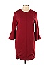 Tibi Solid Colored Red Structured Crepe Dress Size 10 - photo 1