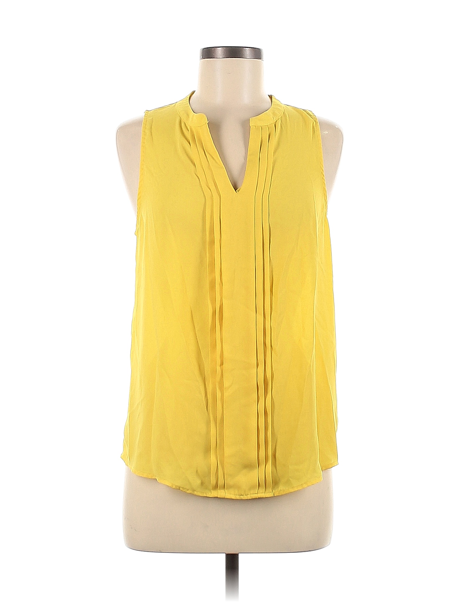 41hawthorn 100 Recycled Polyester Colored Yellow Sleeveless Blouse