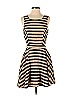 Windsor 100% Polyester Stripes Tan Casual Dress Size 3 - photo 1