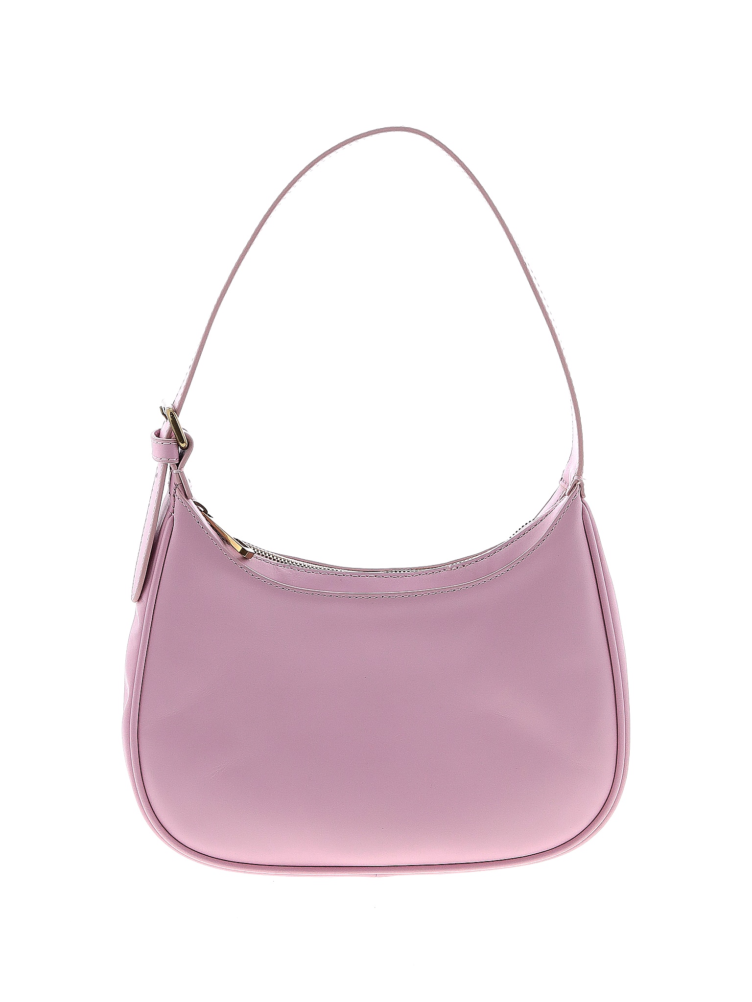 J.Crew 100 Leather Solid Lavender Pink Leather Shoulder Bag One Size