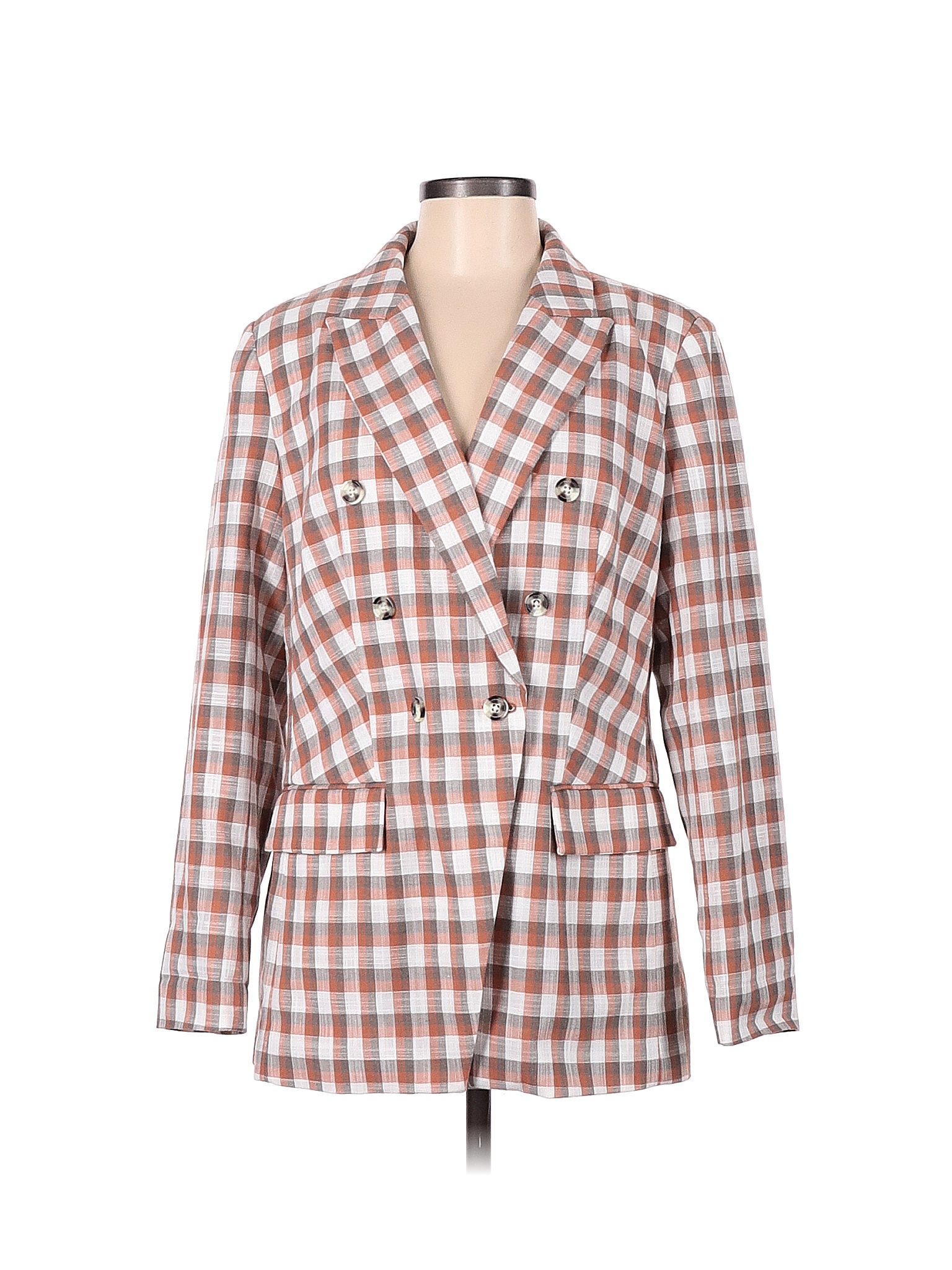 Nine West Women's Separate Professional Plus Two Button Blazer Suit Brown Size 22W