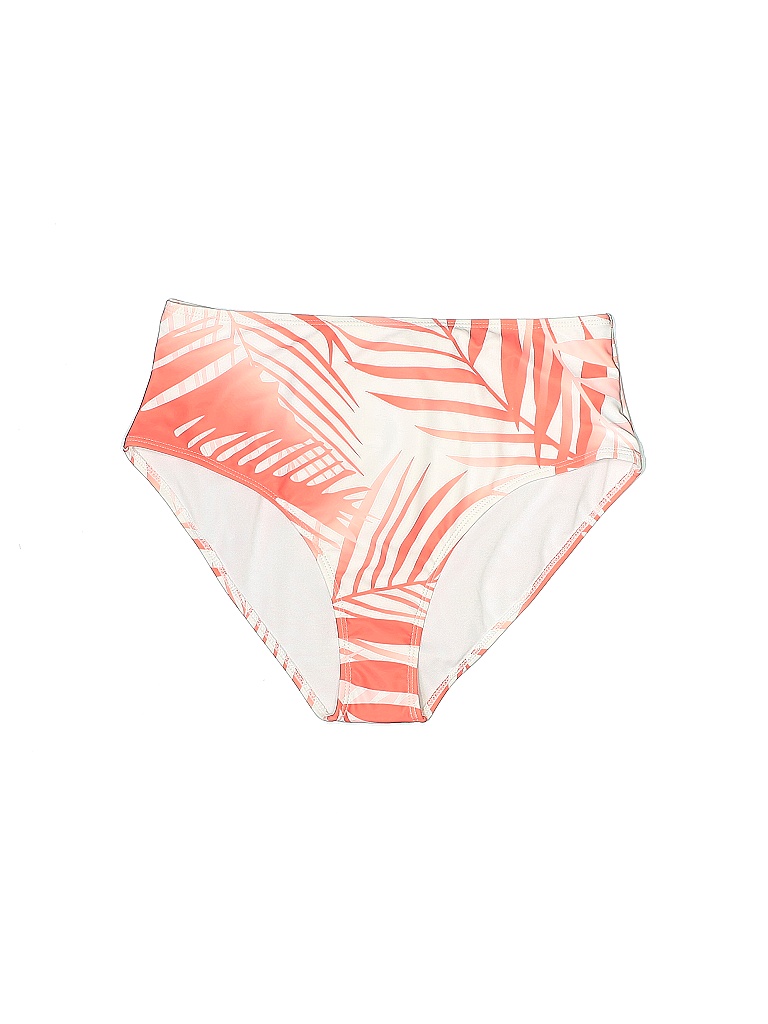 Shein Tropical Graphic Ivory Pink Swimsuit Bottoms Size 0X (Plus) - photo 1