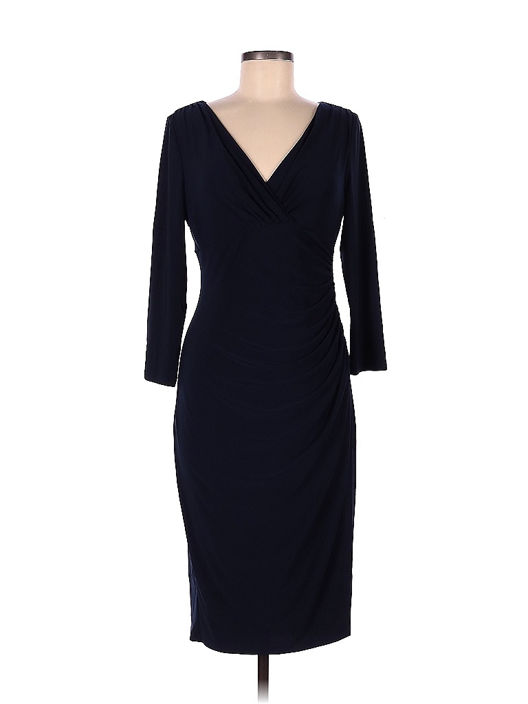 Lauren by Ralph Lauren Solid Navy Blue Casual Dress Size 8 - 82% off ...