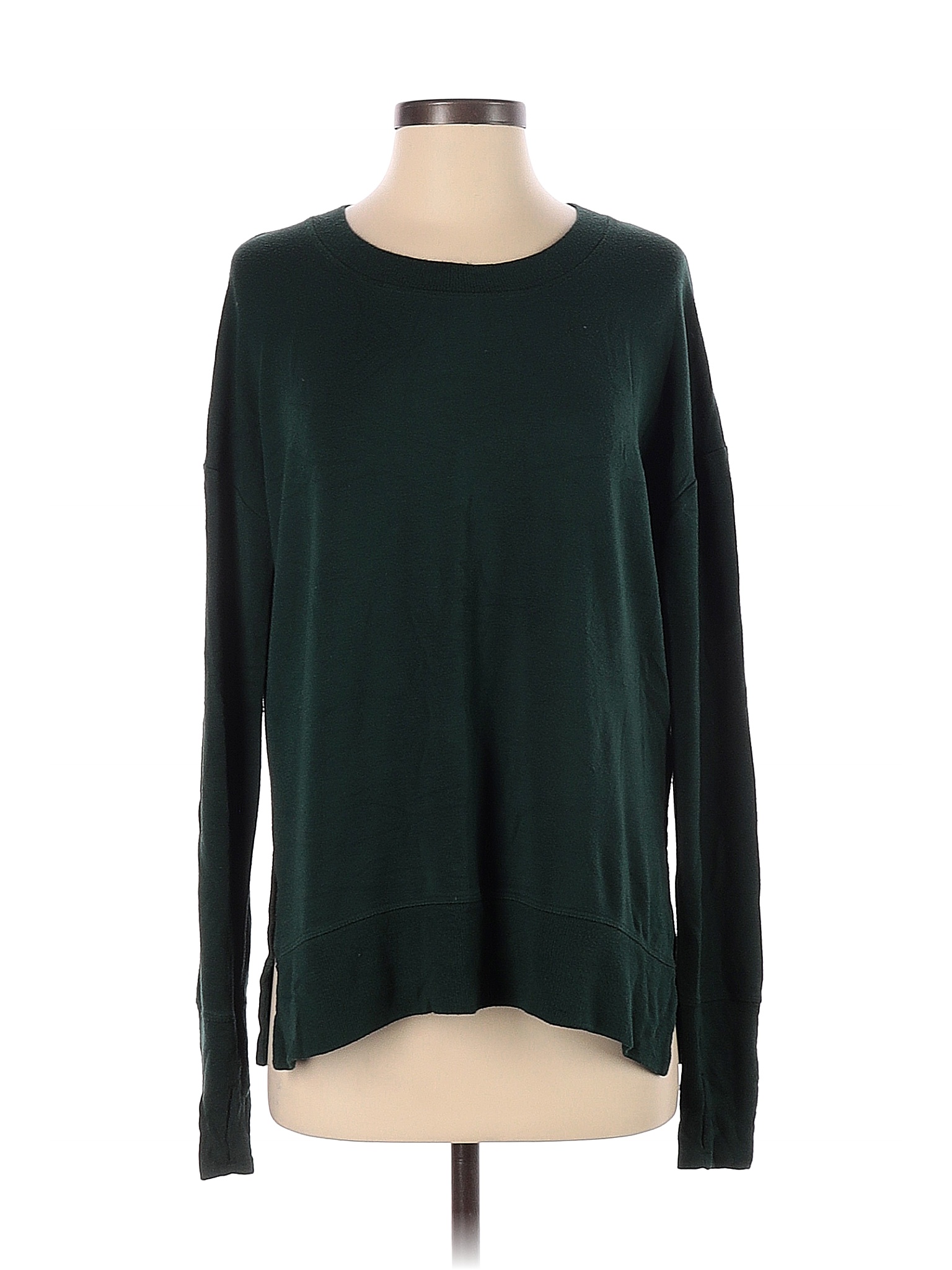 Athleta Color Block Solid Colored Green Pullover Sweater Size XS 60