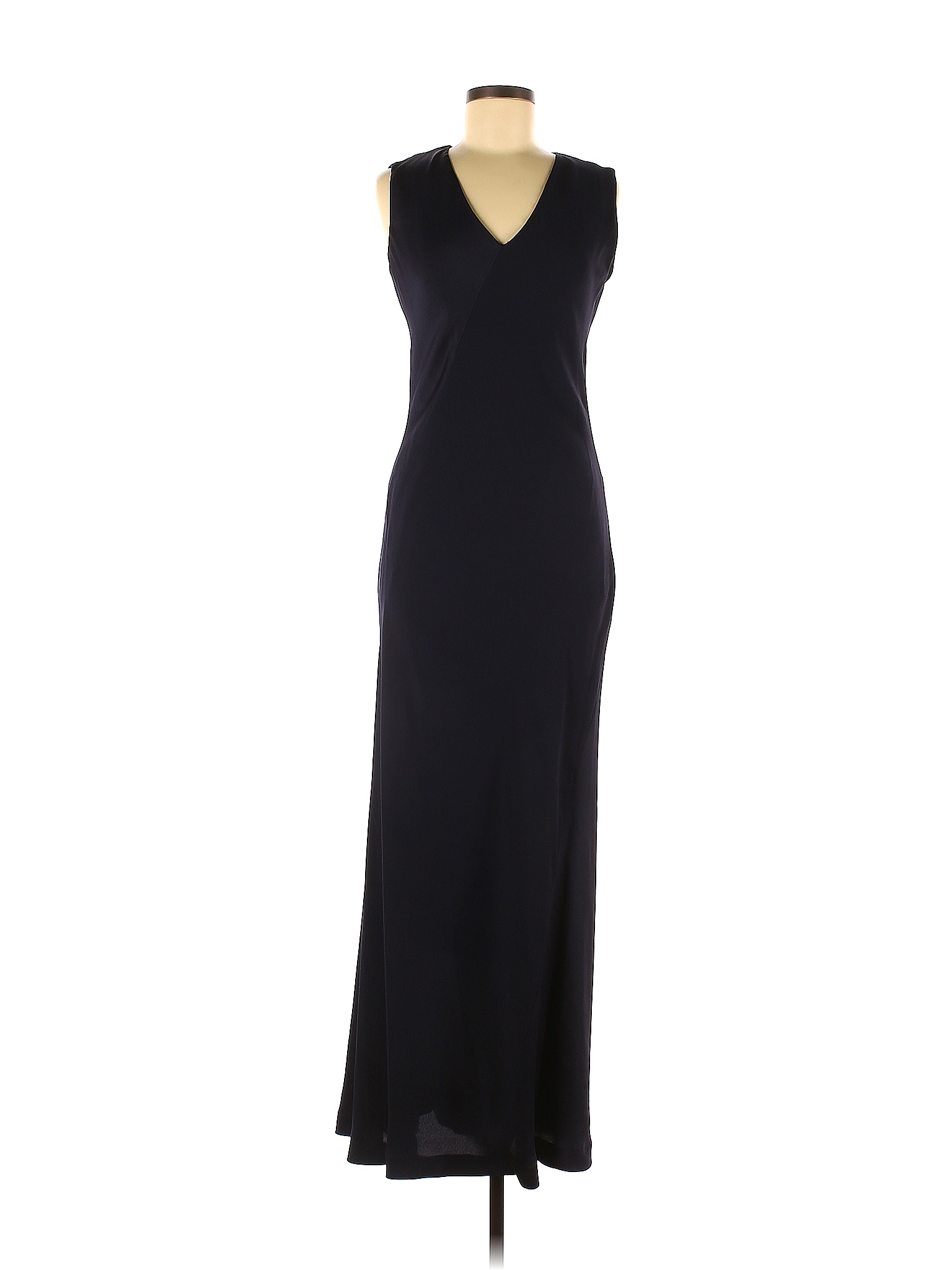 Halston Heritage 100 Polyester Solid Blue Cocktail Dress Size 4 81