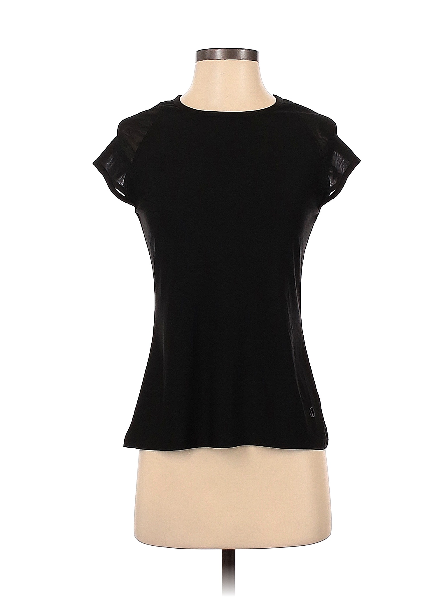 Vogo Polka Dots Black Active T-Shirt Size S - 68% off