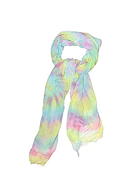 Collection Eighteen 100% Rayon Tie-dye Multi Color Blue Scarf One