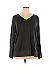 Kelly By Clinton Kelly Gray Brown Long Sleeve Top Size L - photo 1