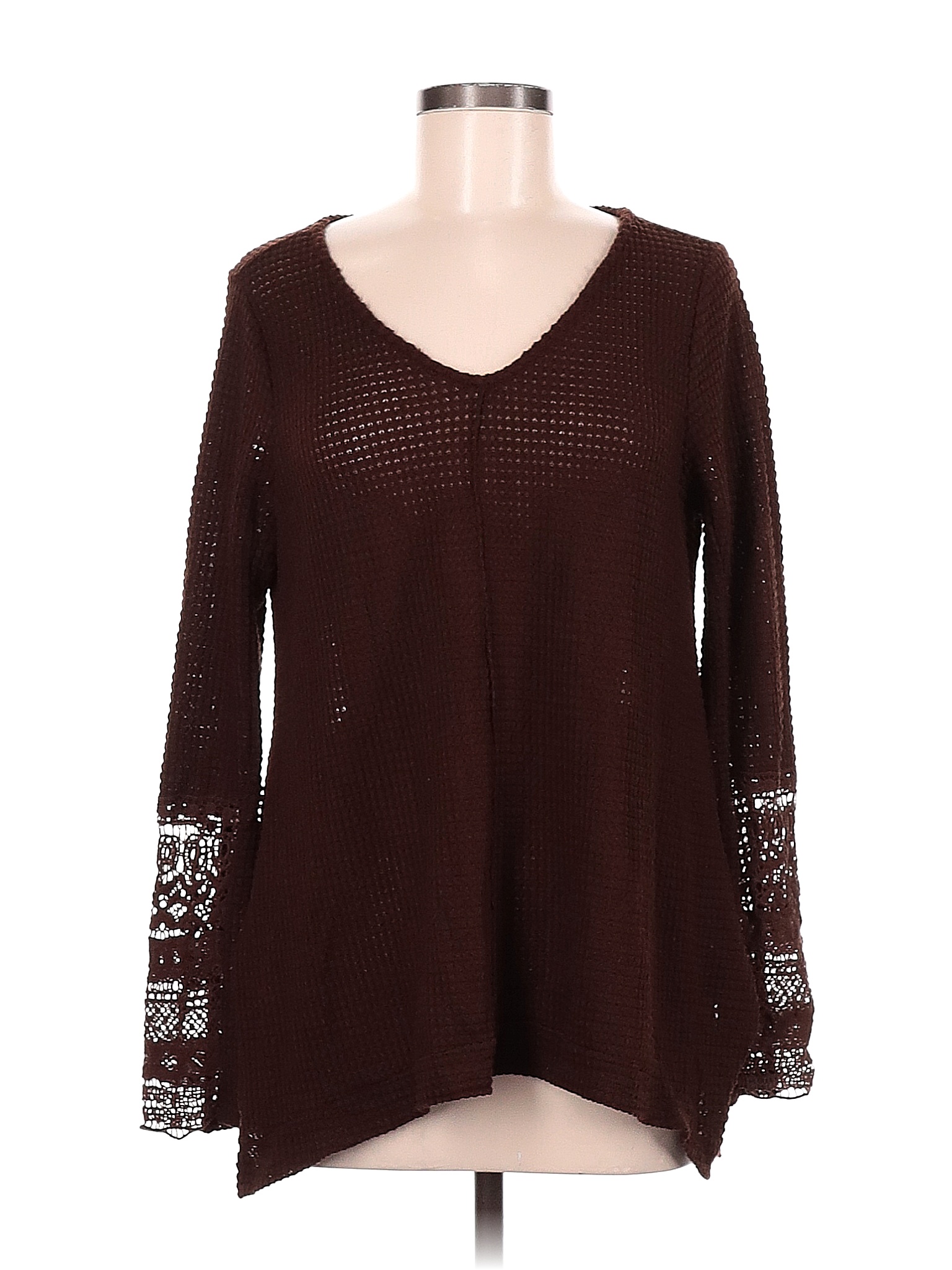 Vinsa S Voile Top Dark Brown