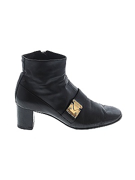 Leather ankle boots Louis Vuitton Black size 38 EU in Leather