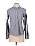 Current/Elliott 100% Polyester Stripes Multi Color Blue Long Sleeve Blouse Size Sm (1) - photo 1
