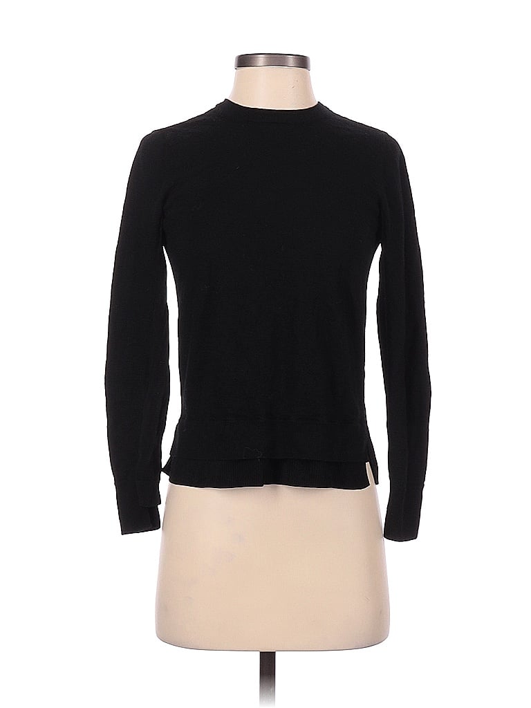 Rag & Bone 100% Merino Wool Color Block Solid Black Wool Pullover ...