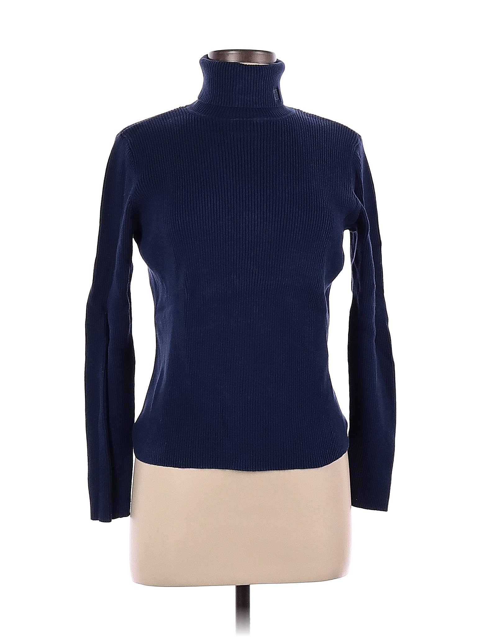 Lauren by Ralph Lauren 100% Cotton Color Block Solid Navy Blue ...