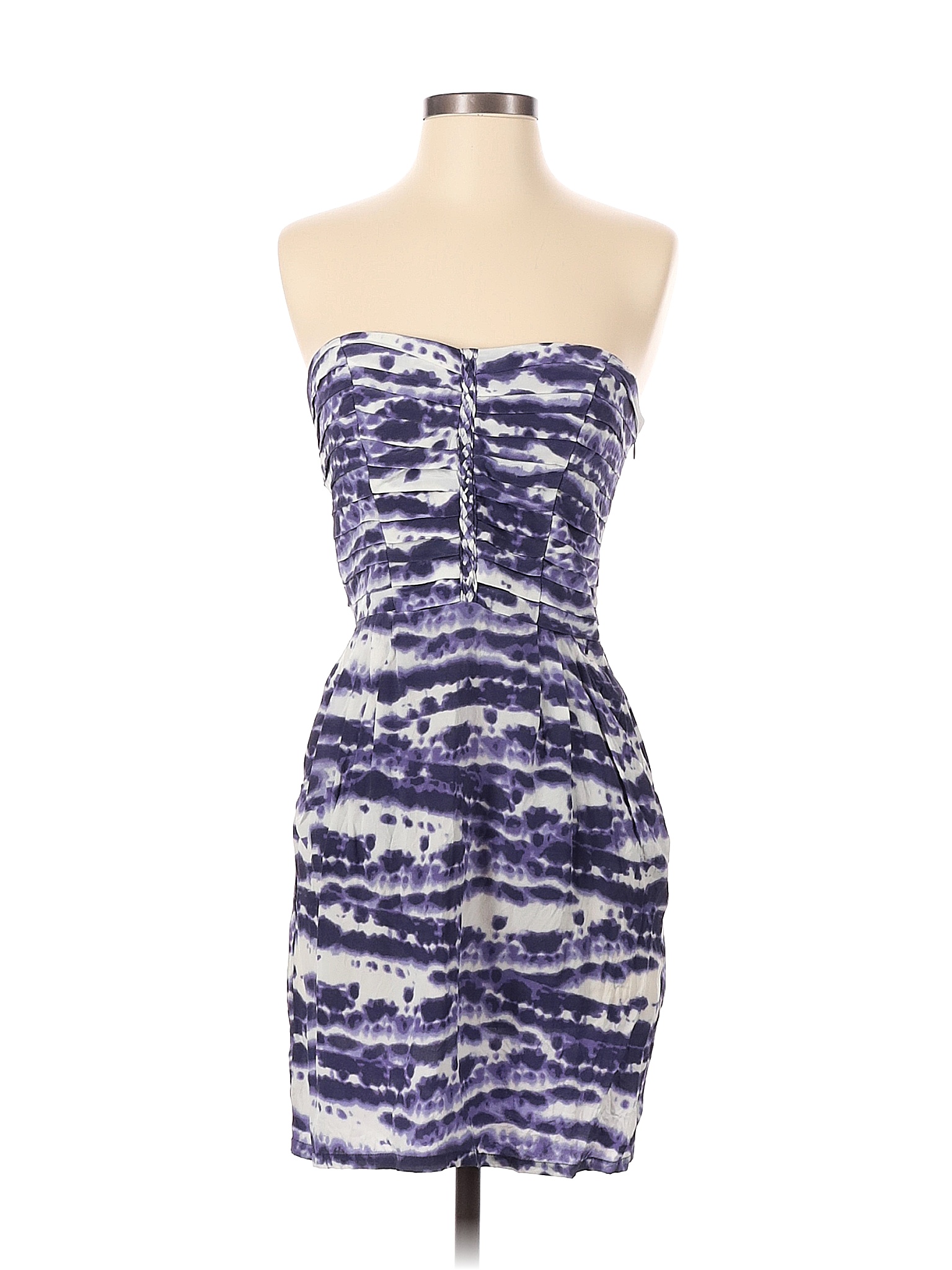 Robe Cocktail Femme Charlie Jade - Violette à Manches Longues - Taille XS - 100% Polyester