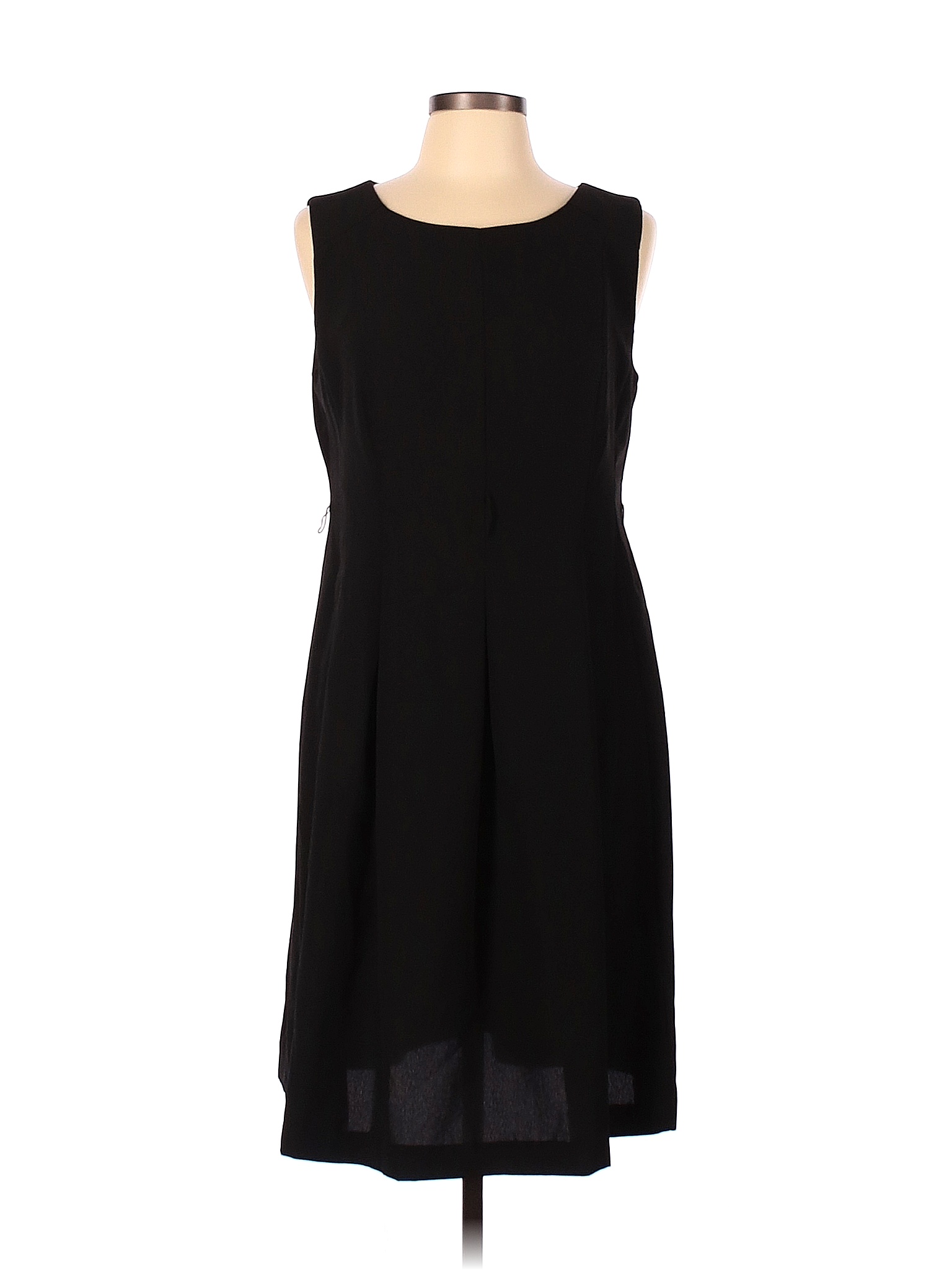 R&M Richards 100 Polyester Solid Black Casual Dress Size 12 84 off