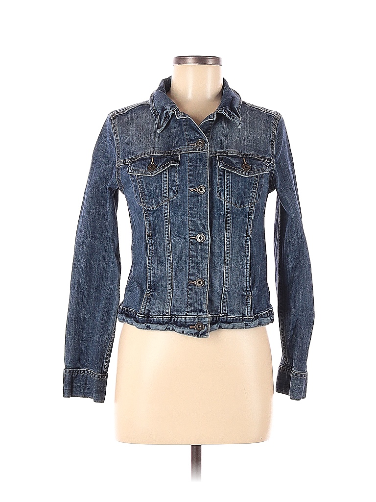 Liz Claiborne Solid Blue Denim Jacket Size M - 62% off | thredUP