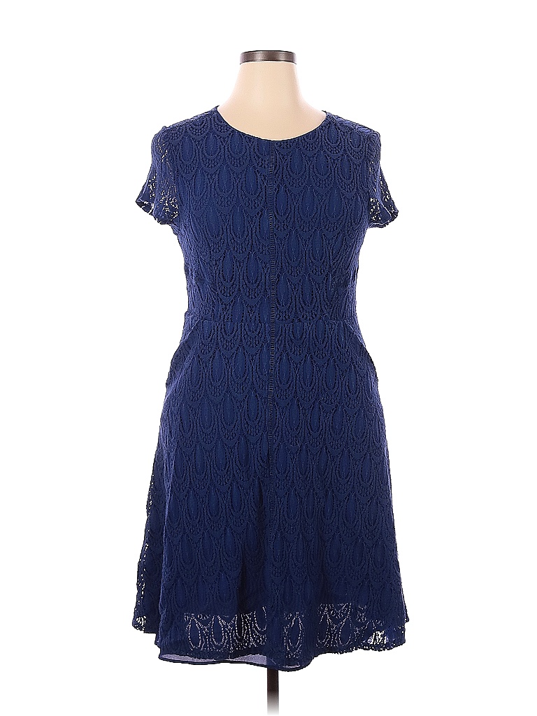 Octavia Solid Blue Casual Dress Size XL - 84% off | thredUP