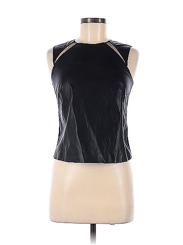 KF/KaufmanFranco Collective Leather Cutout Sleeveless Top (view 1)