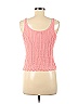 Les Copains 100% Cotton Pink Orange Sleeveless Top Size 11 - photo 2