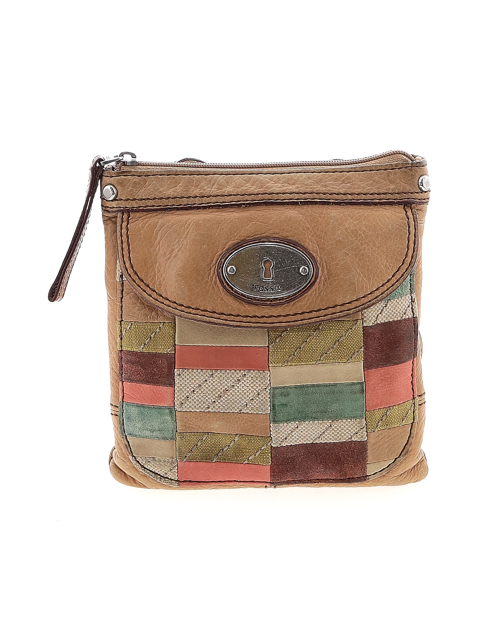 Fossil 100 Leather Tan Leather Crossbody Bag One Size 67 off thredUP