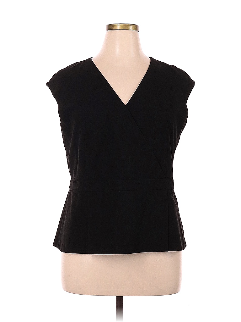 Ann Taylor Black Short Sleeve Blouse Size 14 - 70% off | thredUP