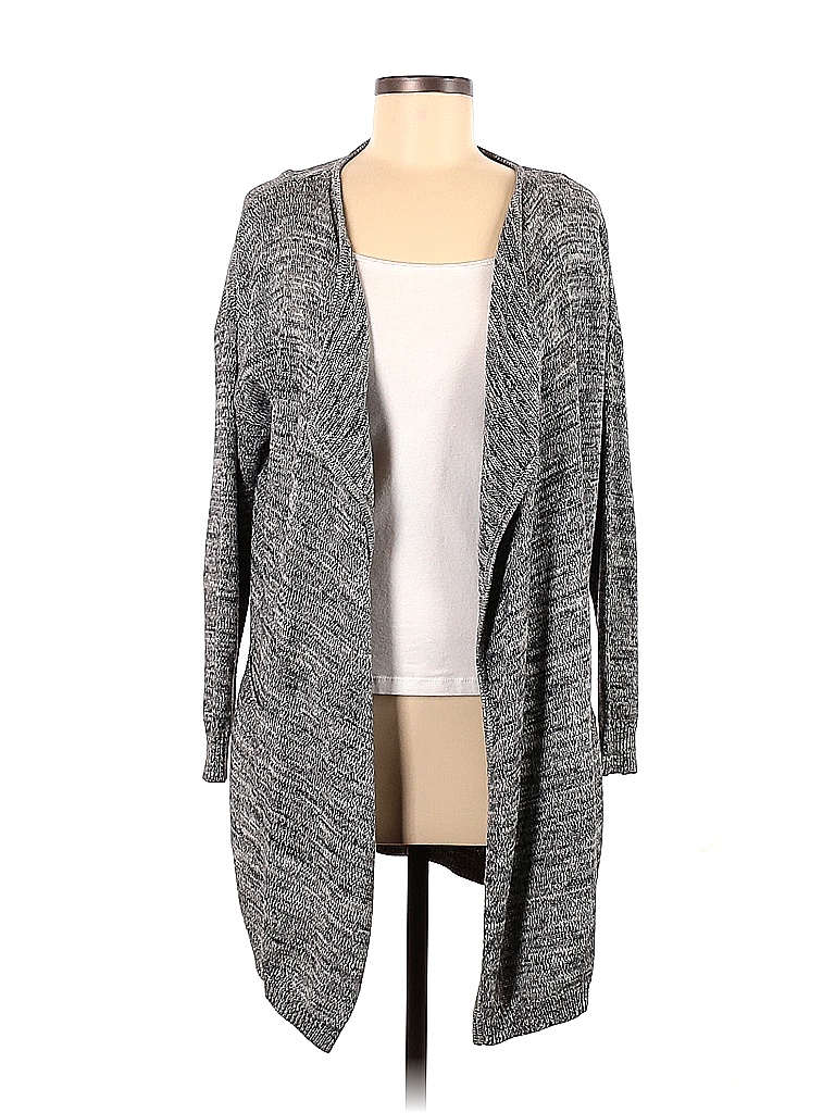 The Korner 100% Cotton Color Block Marled Gray Cardigan Size M - 77% ...