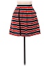 J.Crew 100% Polyester Stripes Red Casual Skirt Size 13 - photo 1