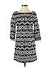 Assorted Brands Argyle Chevron-herringbone Graphic Black Gray Casual Dress Size S - photo 1