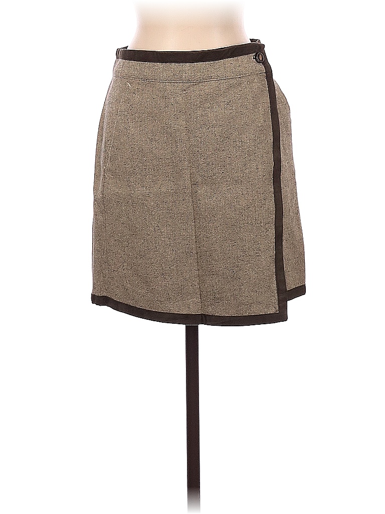 Charlotte Ronson 100% Polyester Color Block Colored Green Casual Skirt ...