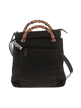 Gucci Vintage Front Pocket Bamboo Tote