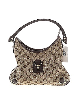 Gucci Vintage GG Canvas D-Ring Abbey Hobo 