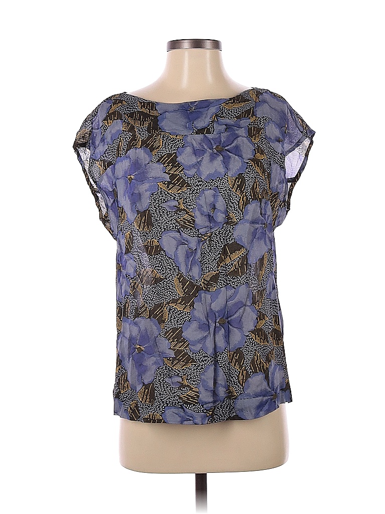 Odille 100% Rayon Tropical Multi Color Purple Sleeveless Top Size 2 ...