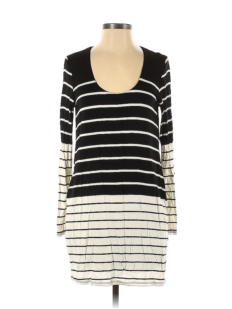 HEATHER Stripes Black Casual Dress Size S - photo 1