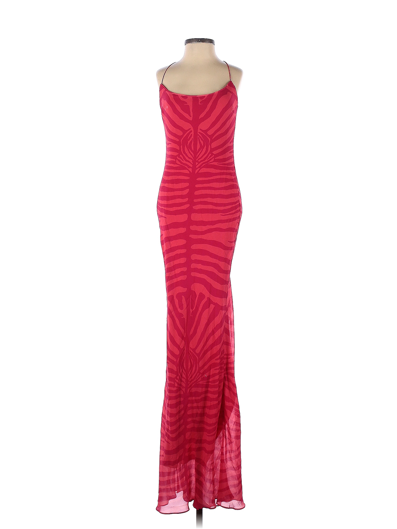 Ronny Kobo 100 Silk Pink Scarlette Zebra Dress Size S 76 off thredUP