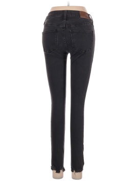 Madewell 9" Mid-Rise Skinny Jeans in Berkeley Black: Button-Through Edition (view 2)