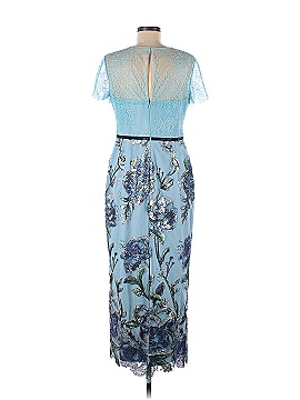MARCHESA notte Blue Artwork Sequin Dress (view 2)