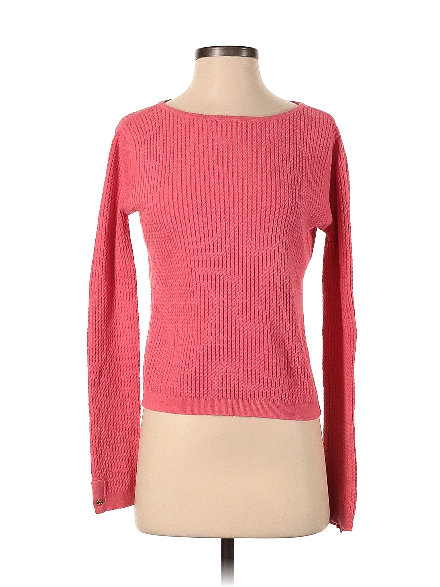 Ivanka Trump Color Block Solid Colored Pink Pullover Sweater Size XS